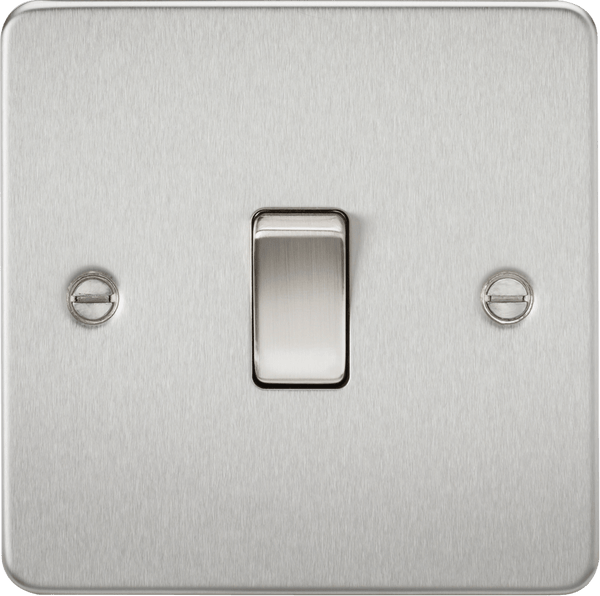 Knightsbridge MLA FP8341BC Flat Plate 20A 1G DP switch - brushed chrome - Knightsbridge MLA - Falcon Electrical UK