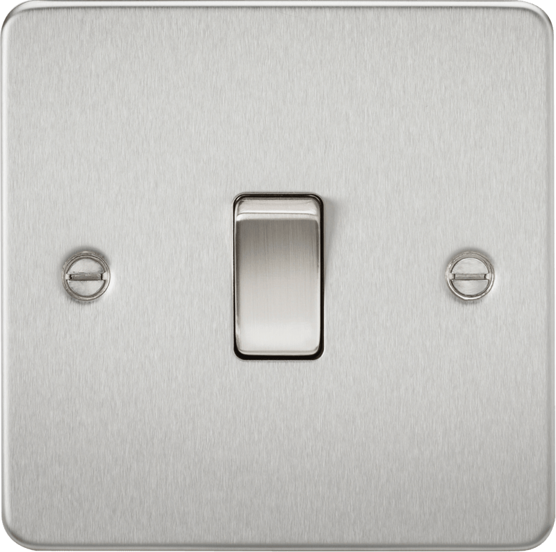 Knightsbridge MLA FP8341BC Flat Plate 20A 1G DP switch - brushed chrome - Knightsbridge MLA - Falcon Electrical UK