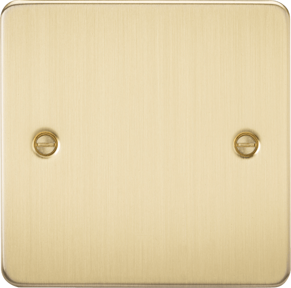 Knightsbridge MLA FP8350BB Flat Plate 1G blanking plate - brushed brass - Knightsbridge MLA - Falcon Electrical UK