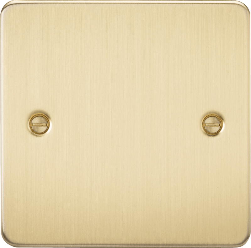 Knightsbridge MLA FP8350BB Flat Plate 1G blanking plate - brushed brass - Knightsbridge MLA - Falcon Electrical UK