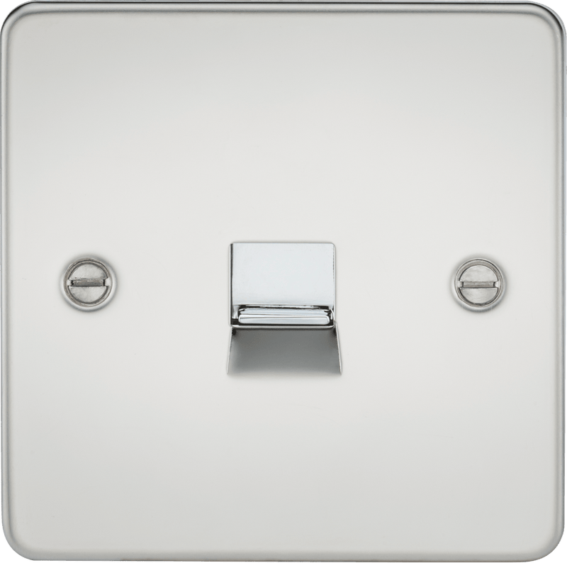 Knightsbridge MLA FP7300PC Flat Plate Telephone master socket - polished chrome - Knightsbridge MLA - Falcon Electrical UK