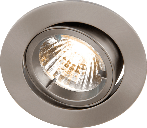 Knightsbridge MLA RD2CBR IP20 230V GU10 Brushed Chrome Recessed Tilt Twist & Lock Downlight - Knightsbridge MLA - Falcon Electrical UK