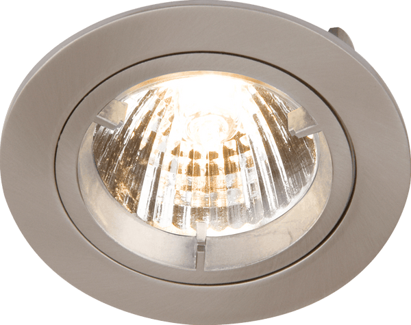 Knightsbridge MLA RD1CBR IP20 230V GU10 Brushed Chrome Recessed Fixed Twist & Lock Downlight - Knightsbridge MLA - Falcon Electrical UK