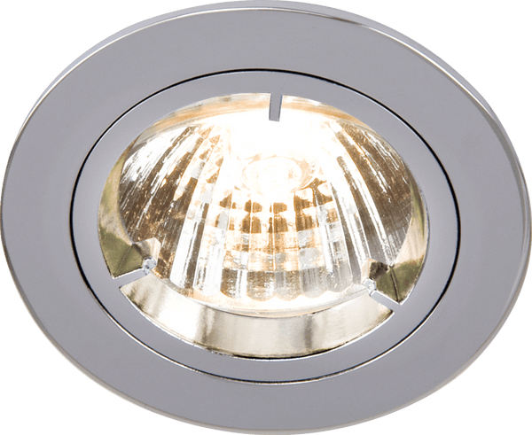 Knightsbridge MLA RD1C IP20 230V GU10 Chrome Recessed Fixed Twist & Lock Downlight - Knightsbridge MLA - Falcon Electrical UK