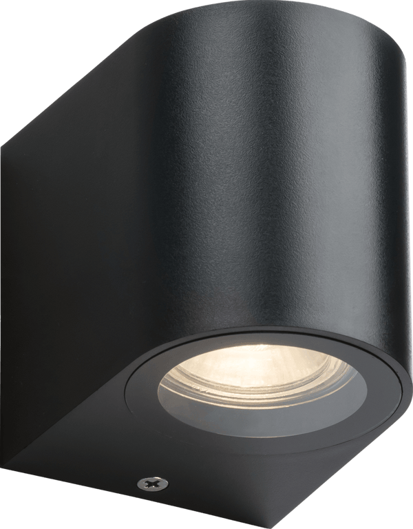 Knightsbridge MLA ALC1BK ALANA - 230V IP65 GU10 Polycarbonate Single Wall light - Black - Knightsbridge MLA - Falcon Electrical UK