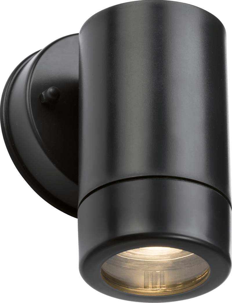 Knightsbridge MLA EA1BK EAMON - 230V IP54 GU10 Polycarbonate Single Wall light - Black - Knightsbridge MLA - Falcon Electrical UK