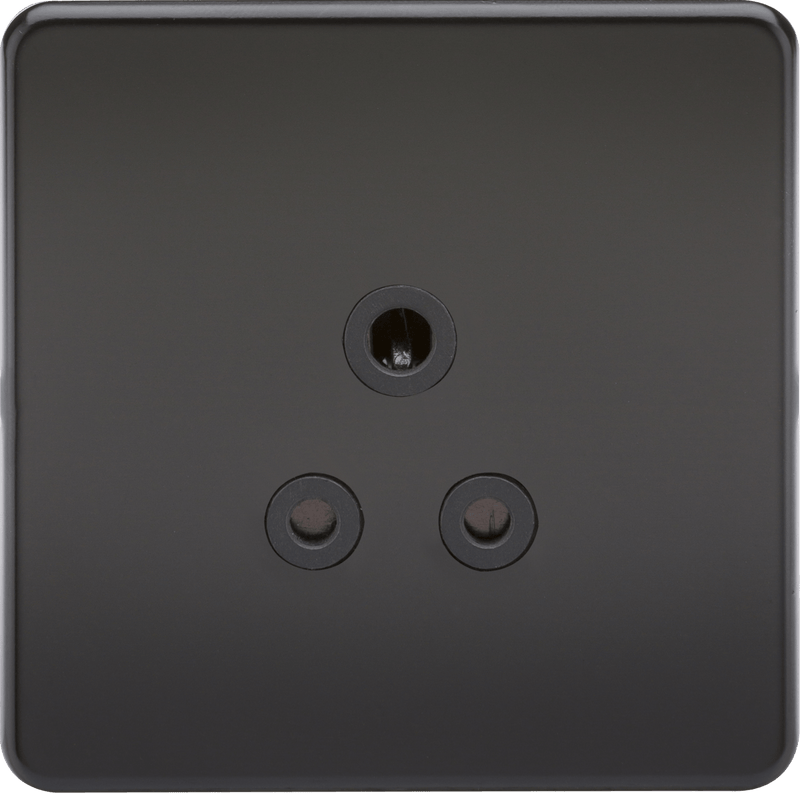 Knightsbridge MLA SF5AMB Screwless 5A Unswitched Socket - Matt Black with Black Insert - Knightsbridge MLA - Falcon Electrical UK