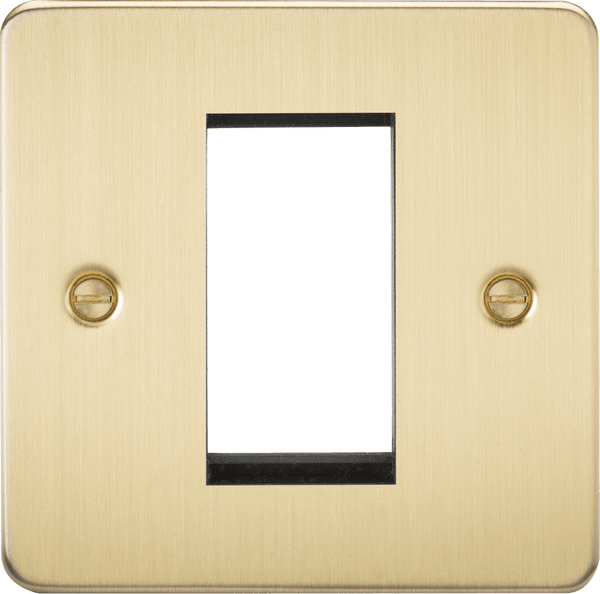 Knightsbridge MLA FP1GBB Flat Plate 1G Modular Faceplate - Brushed Brass - Knightsbridge MLA - Falcon Electrical UK