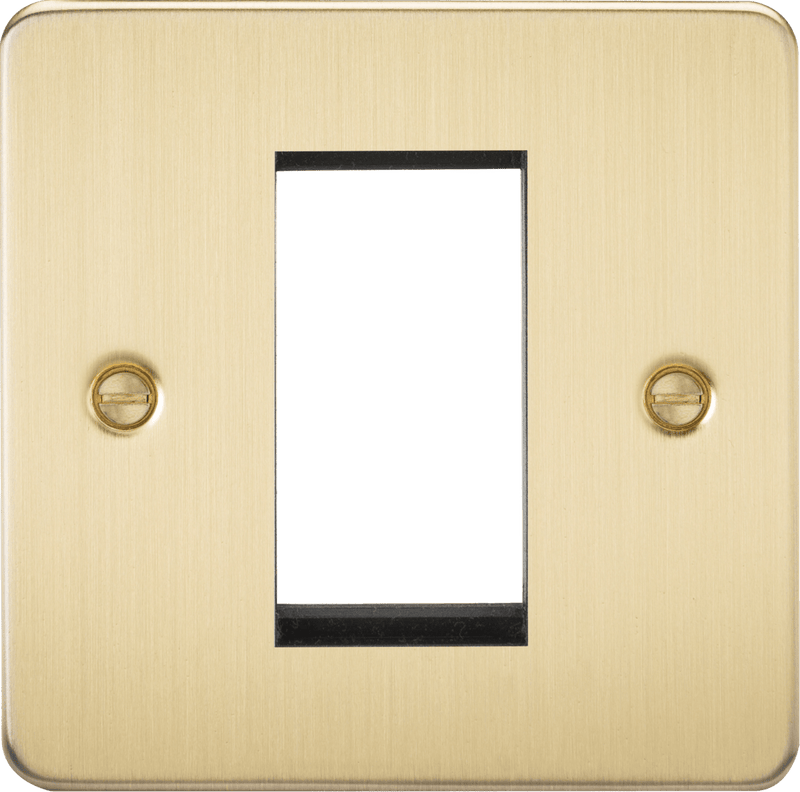 Knightsbridge MLA FP1GBB Flat Plate 1G Modular Faceplate - Brushed Brass - Knightsbridge MLA - Falcon Electrical UK