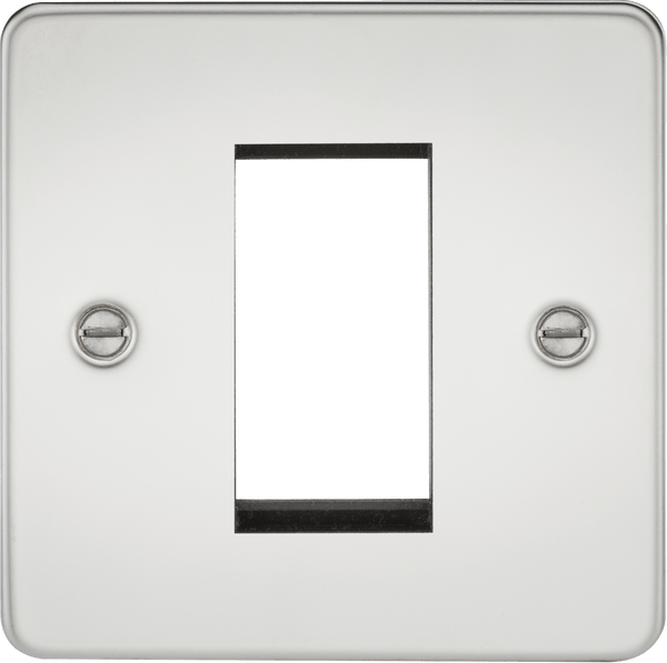 Knightsbridge MLA FP1GPC Flat Plate 1G Modular Faceplate - Polished Chrome - Knightsbridge MLA - Falcon Electrical UK