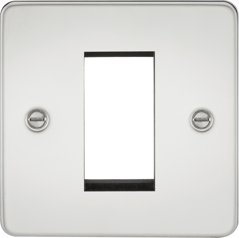 Knightsbridge MLA FP1GPC Flat Plate 1G Modular Faceplate - Polished Chrome - Knightsbridge MLA - Falcon Electrical UK