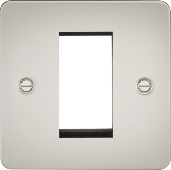 Knightsbridge MLA FP1GPL Flat Plate 1G Modular Faceplate - Pearl - Knightsbridge MLA - Falcon Electrical UK