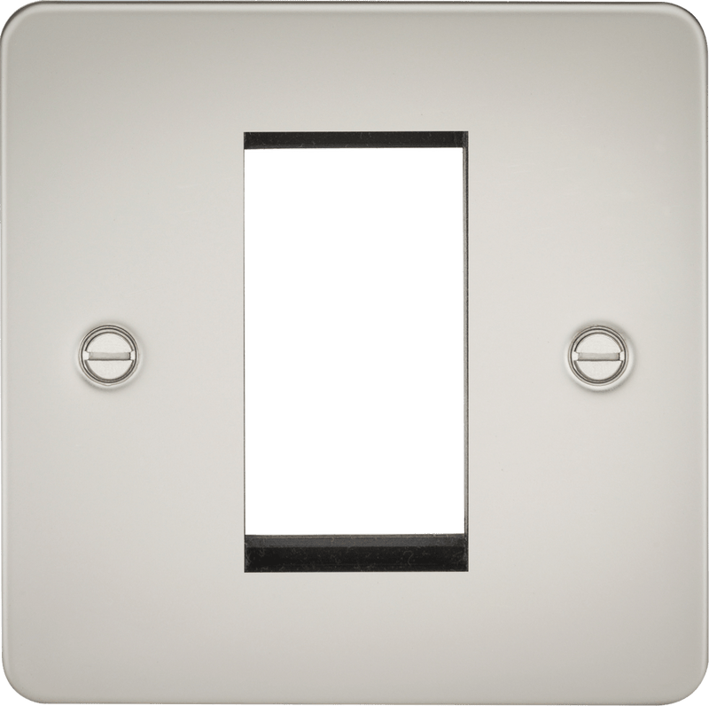 Knightsbridge MLA FP1GPL Flat Plate 1G Modular Faceplate - Pearl - Knightsbridge MLA - Falcon Electrical UK