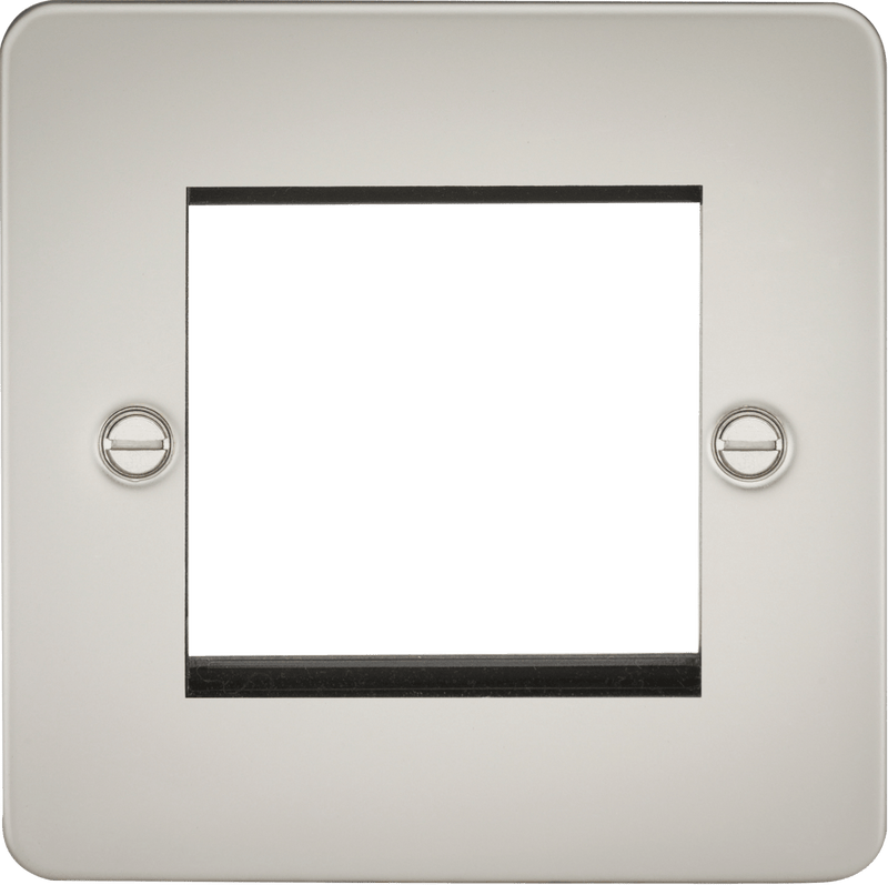 Knightsbridge MLA FP2GPL Flat Plate 2G modular faceplate - pearl - Knightsbridge MLA - Falcon Electrical UK