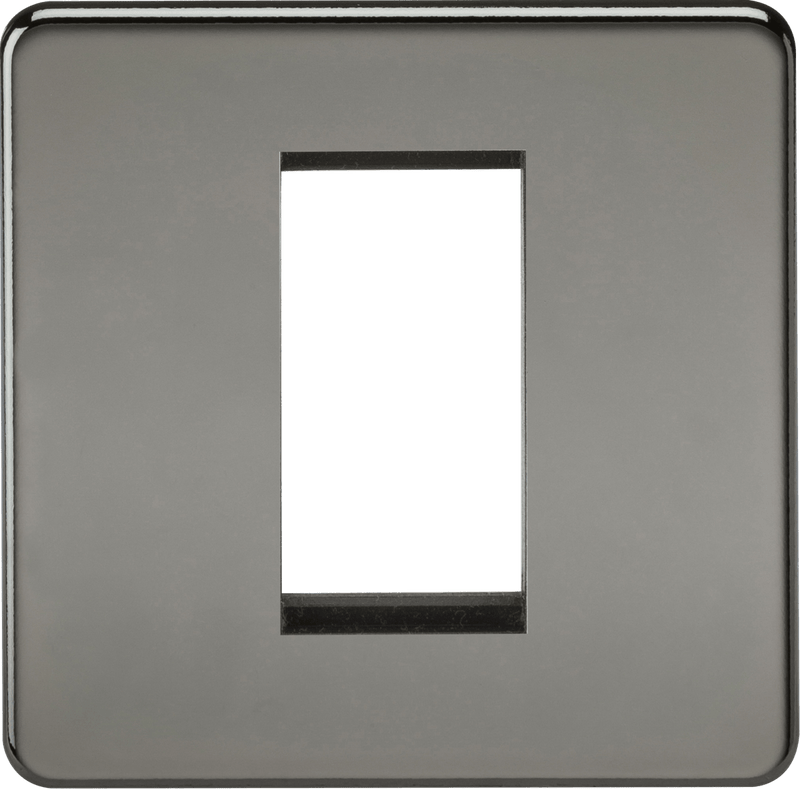 Knightsbridge MLA SF1GBN Screwless 1G Modular Faceplate - Black Nickel - Knightsbridge MLA - Falcon Electrical UK