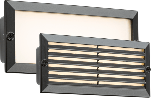 Knightsbridge MLA BLED5BW 230V IP54 5W White LED Recessed Brick Light - Black Fascia - Knightsbridge MLA - Falcon Electrical UK