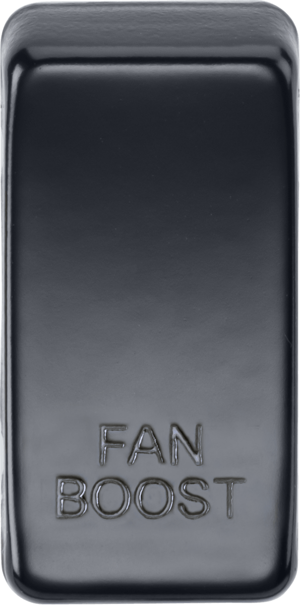 Knightsbridge MLA GDBOOSTMB Switch cover marked "FAN BOOST" - Matt Black - Knightsbridge MLA - Falcon Electrical UK