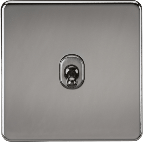 Knightsbridge MLA SF1TOGBN Screwless 10AX 1G 2-Way Toggle Switch - Black Nickel - Knightsbridge MLA - Falcon Electrical UK