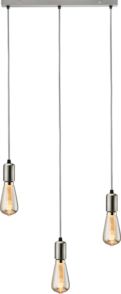 Knightsbridge MLA CALCO3BBC CALLA - 230V E27 Contemporary 3 Light Bar Pendant - Brushed Chrome - Knightsbridge MLA - Falcon Electrical UK