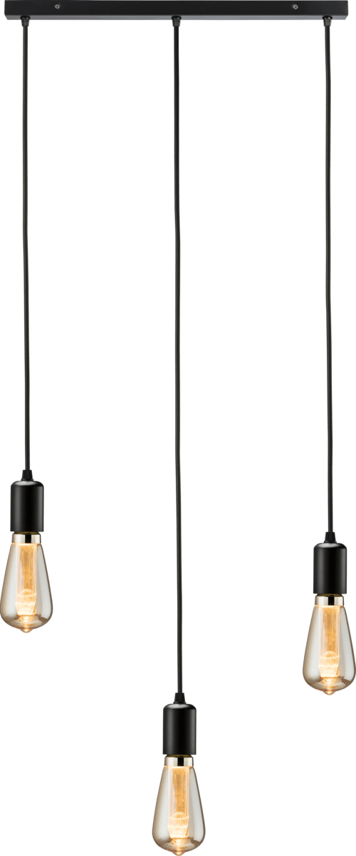 Knightsbridge MLA CALCO3BMB CALLA - 230V E27 Contemporary 3 Light Bar Pendant - Matt Black - Knightsbridge MLA - Falcon Electrical UK