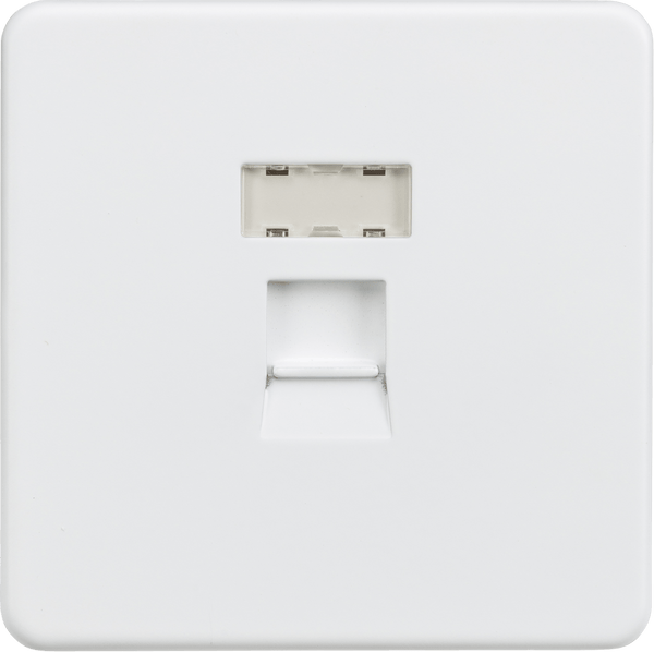 Knightsbridge MLA SFRJ45MW Screwless RJ45 network outlet - Matt white - Knightsbridge MLA - Falcon Electrical UK