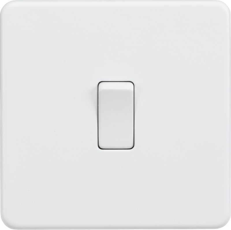 Knightsbridge MLA SF1200MW Screwless 10AX 1G intermediate switch - Matt white - Knightsbridge MLA - Falcon Electrical UK