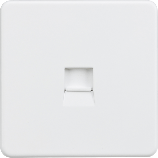 Knightsbridge MLA SF7300MW Screwless Telephone Master Socket - Matt White - Knightsbridge MLA - Falcon Electrical UK