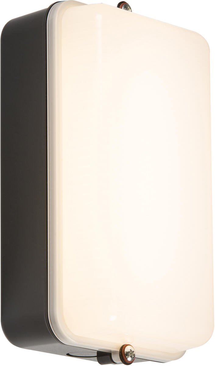 Knightsbridge MLA AMLEDB 230V IP54 5W LED Security Amenity Bulkhead Black Base with Opal Diffuser Cool White 4000K - Knightsbridge MLA - Falcon Electrical UK