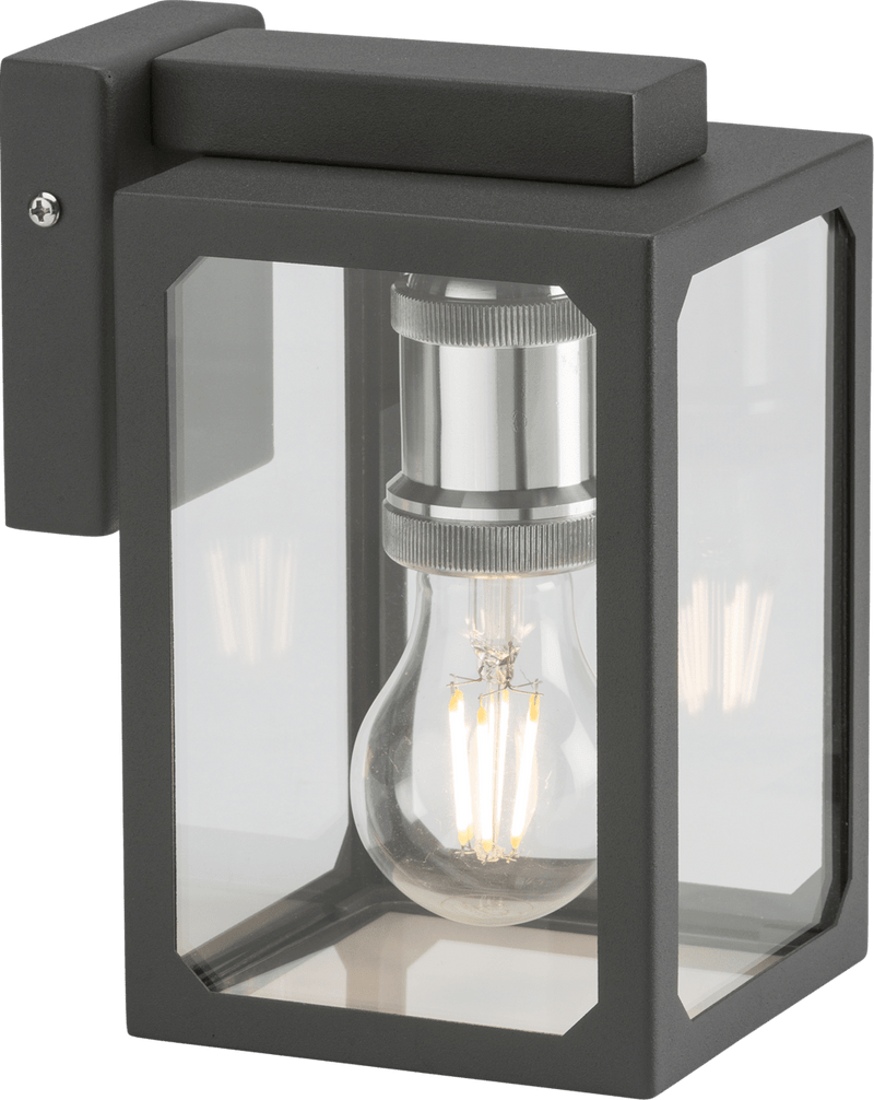 Knightsbridge MLA LANTBK 230V IP23 E27 Wall Lantern - Anthracite - Knightsbridge MLA - Falcon Electrical UK