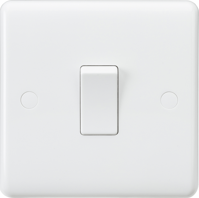 Knightsbridge MLA CU1000 Curved Edge 10AX 1G 1-Way Switch - Knightsbridge MLA - Falcon Electrical UK