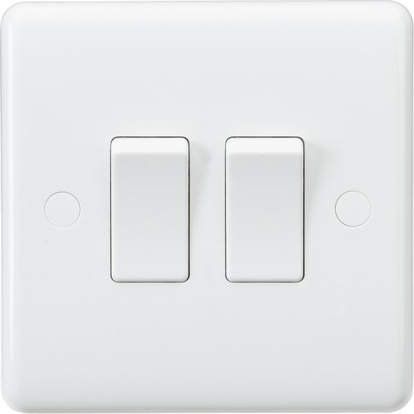 Knightsbridge MLA CU3000 Curved Edge 10AX 2G 2-Way Switch - Knightsbridge MLA - Falcon Electrical UK