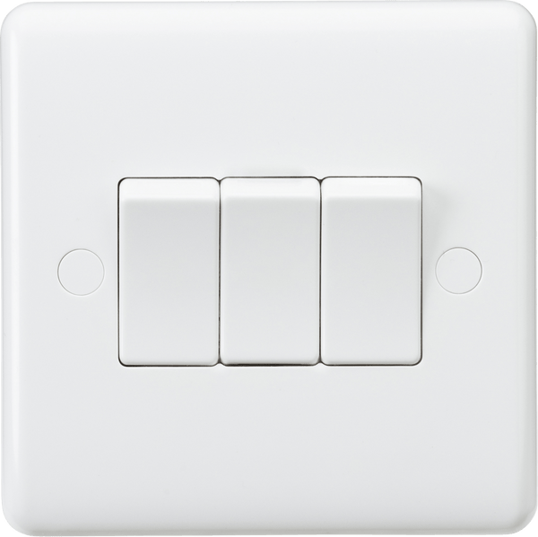 Knightsbridge MLA CU4000 Curved Edge 10AX 3G 2-Way Switch - Knightsbridge MLA - Falcon Electrical UK