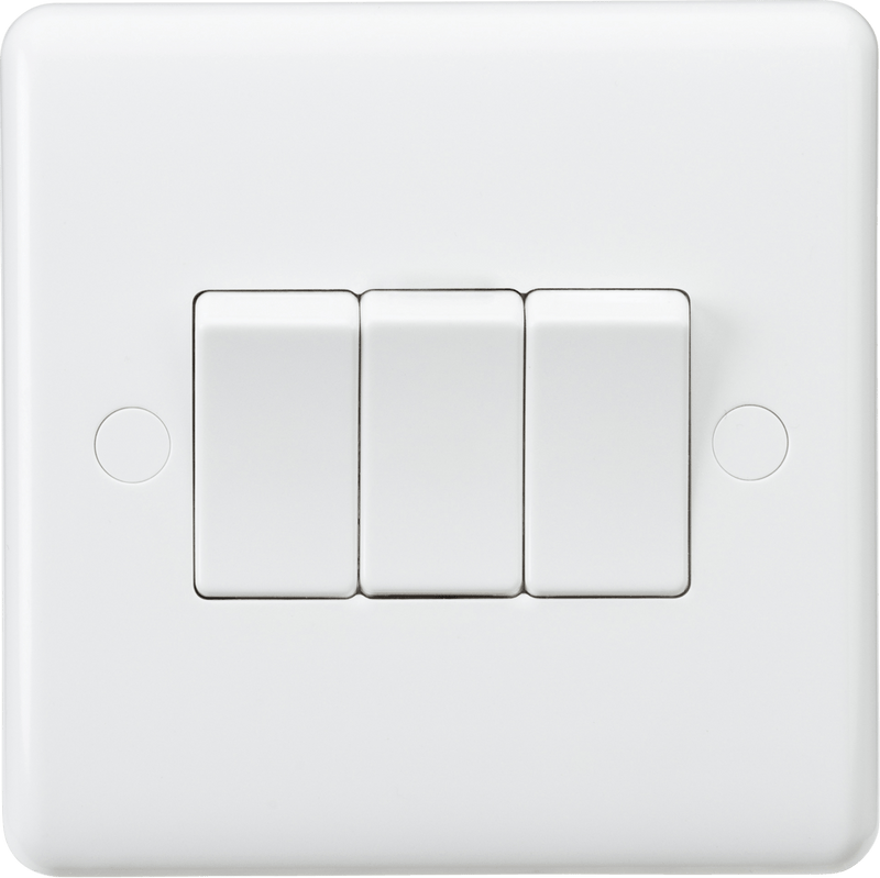 Knightsbridge MLA CU4000 Curved Edge 10AX 3G 2-Way Switch - Knightsbridge MLA - Falcon Electrical UK