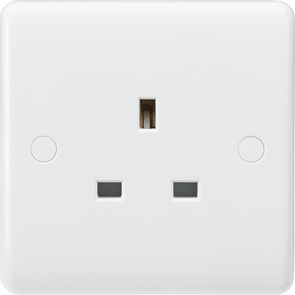 Knightsbridge MLA CU7000U Curved Edge 13A 1G Unswitched Socket - Knightsbridge MLA - Falcon Electrical UK