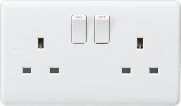 Knightsbridge MLA CU9000S 13A 2G SP Switched Socket with twin earths - ASTA approved - Knightsbridge MLA - Falcon Electrical UK