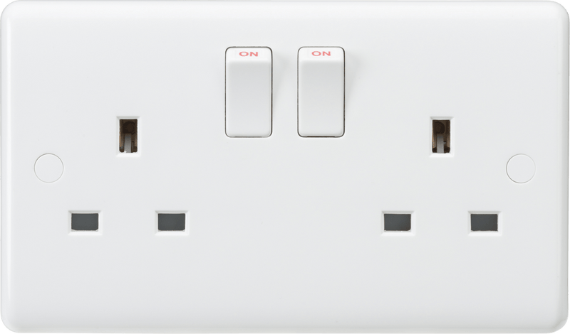 Knightsbridge MLA CU9000S 13A 2G SP Switched Socket with twin earths - ASTA approved - Knightsbridge MLA - Falcon Electrical UK