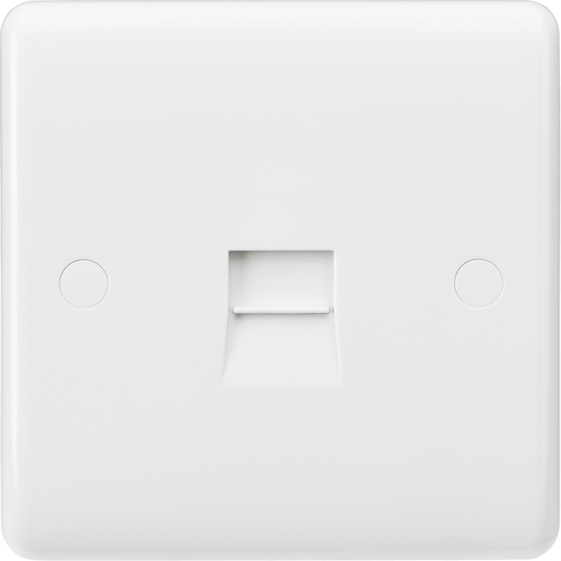 Knightsbridge MLA CU7400 Curved Edge Telephone Extension Socket - Knightsbridge MLA - Falcon Electrical UK