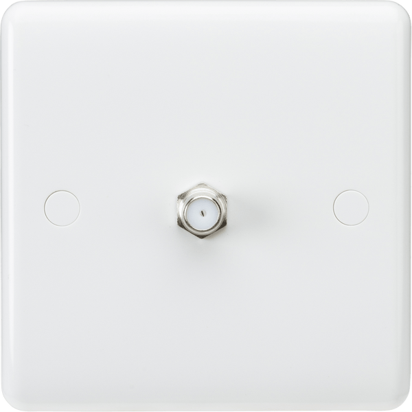 Knightsbridge MLA CU0150 Curved Edge SAT TV Outlet (non-isolated) - Knightsbridge MLA - Falcon Electrical UK