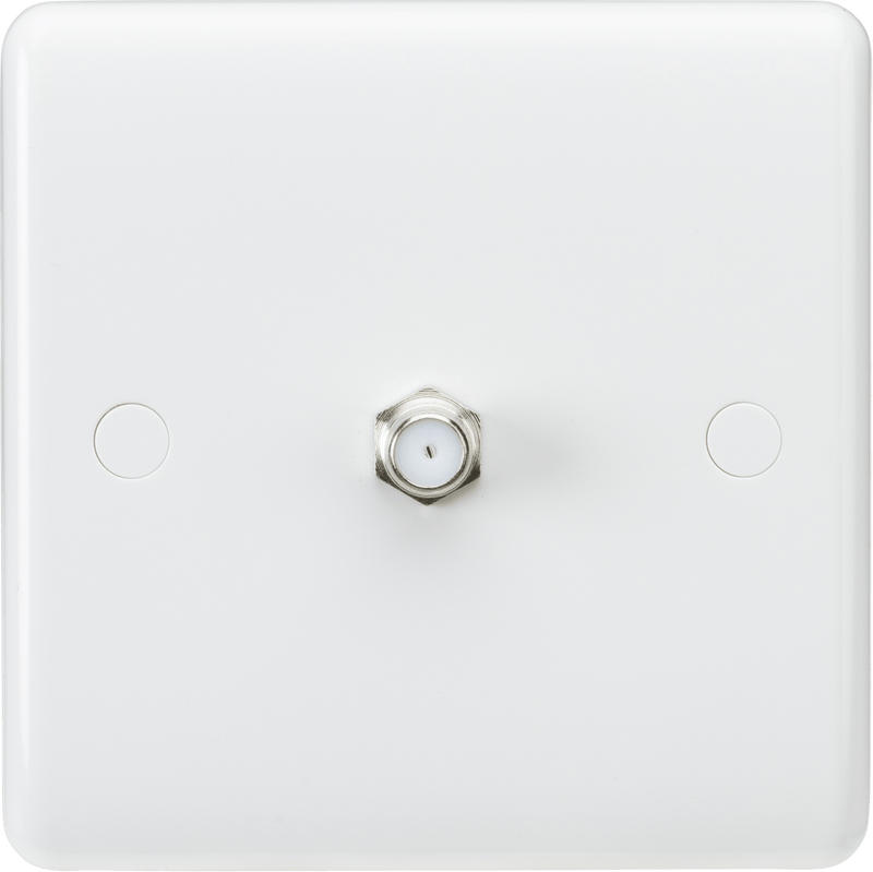 Knightsbridge MLA CU0150 Curved Edge SAT TV Outlet (non-isolated) - Knightsbridge MLA - Falcon Electrical UK