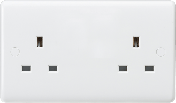 Knightsbridge MLA CU9000U Curved Edge 13A 2G Unswitched Socket - Knightsbridge MLA - Falcon Electrical UK