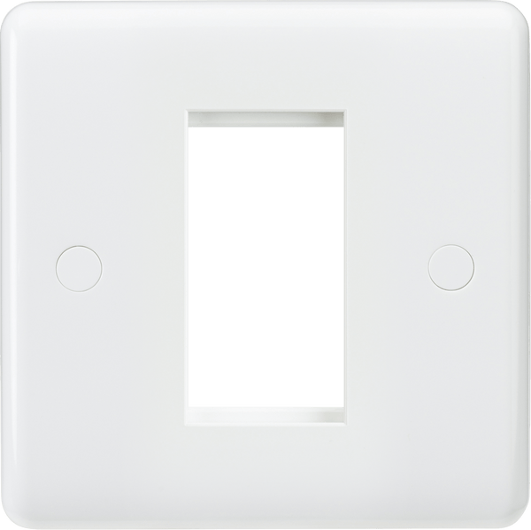 Knightsbridge MLA CU1G Curved Edge 1G Modular Faceplate - Knightsbridge MLA - Falcon Electrical UK