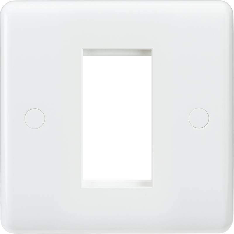 Knightsbridge MLA CU1G Curved Edge 1G Modular Faceplate - Knightsbridge MLA - Falcon Electrical UK