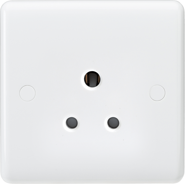 Knightsbridge MLA CU5U Curved Edge 5A Unswitched Round Pin Socket - Knightsbridge MLA - Falcon Electrical UK