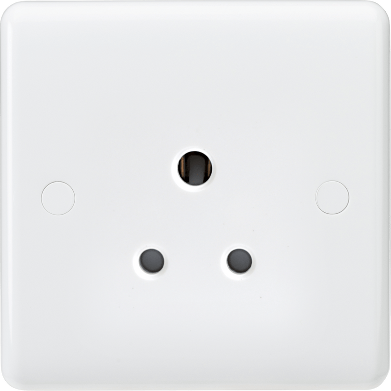 Knightsbridge MLA CU5U Curved Edge 5A Unswitched Round Pin Socket - Knightsbridge MLA - Falcon Electrical UK