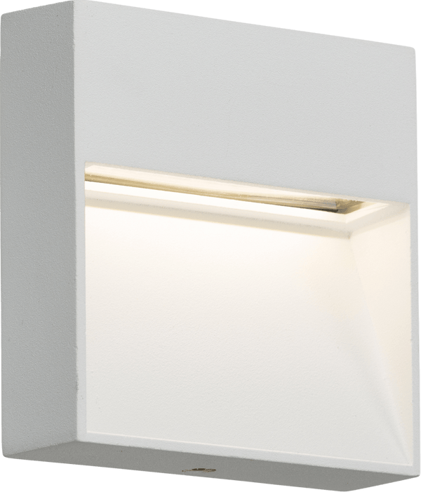 Knightsbridge MLA LWS2W 230V IP44 3W LED Square Wall /Guide light - White - Knightsbridge MLA - Falcon Electrical UK