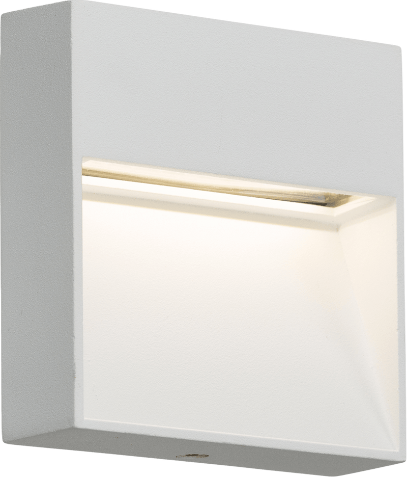 Knightsbridge MLA LWS2W 230V IP44 3W LED Square Wall /Guide light - White - Knightsbridge MLA - Falcon Electrical UK