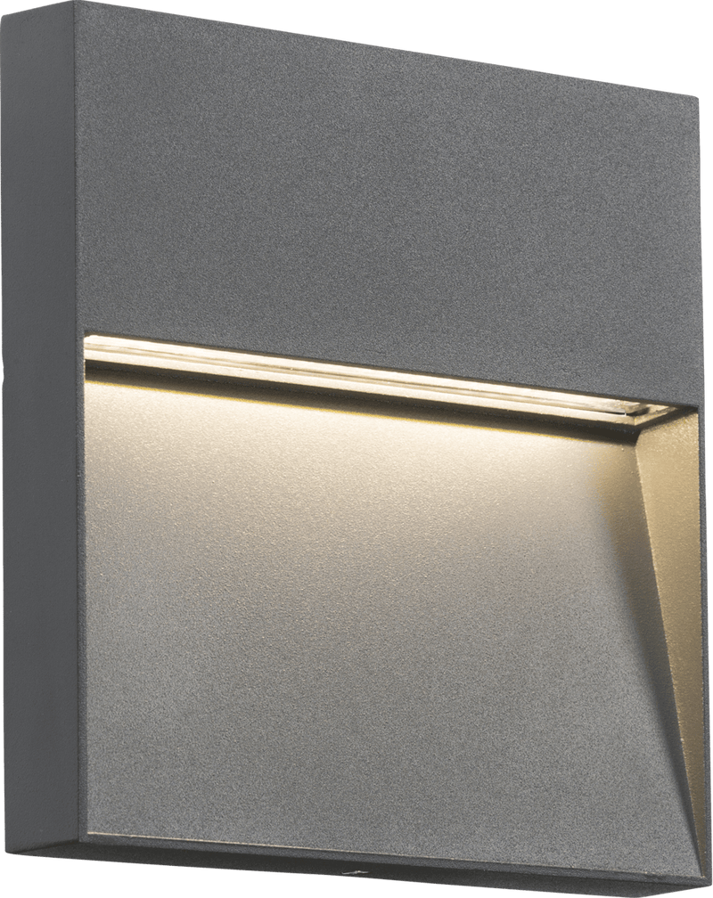 Knightsbridge MLA LWS4G 230V IP44 5W LED Square Wall / Guide light - Grey - Knightsbridge MLA - Falcon Electrical UK