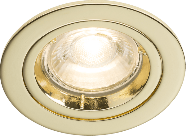 Knightsbridge MLA RD1B IP20 230V GU10 Brass Recessed Fixed Twist & Lock Downlight - Knightsbridge MLA - Falcon Electrical UK