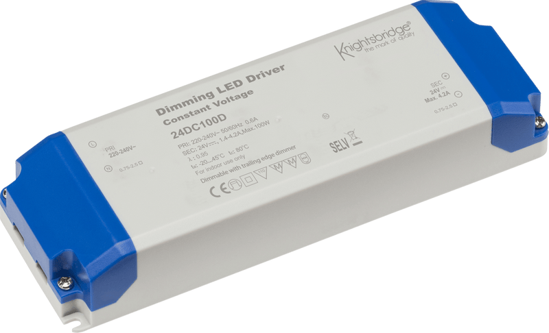 Knightsbridge MLA 24DC100D IP20 24V 100W DC Dimmable LED Driver - Constant Voltage - Knightsbridge MLA - Falcon Electrical UK