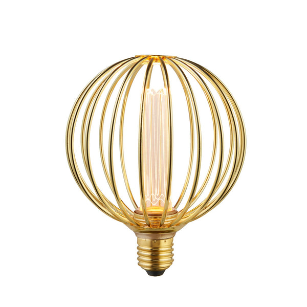 Searchlight 16004GO Globe Lamp - Gold Metal - Searchlight - Falcon Electrical UK